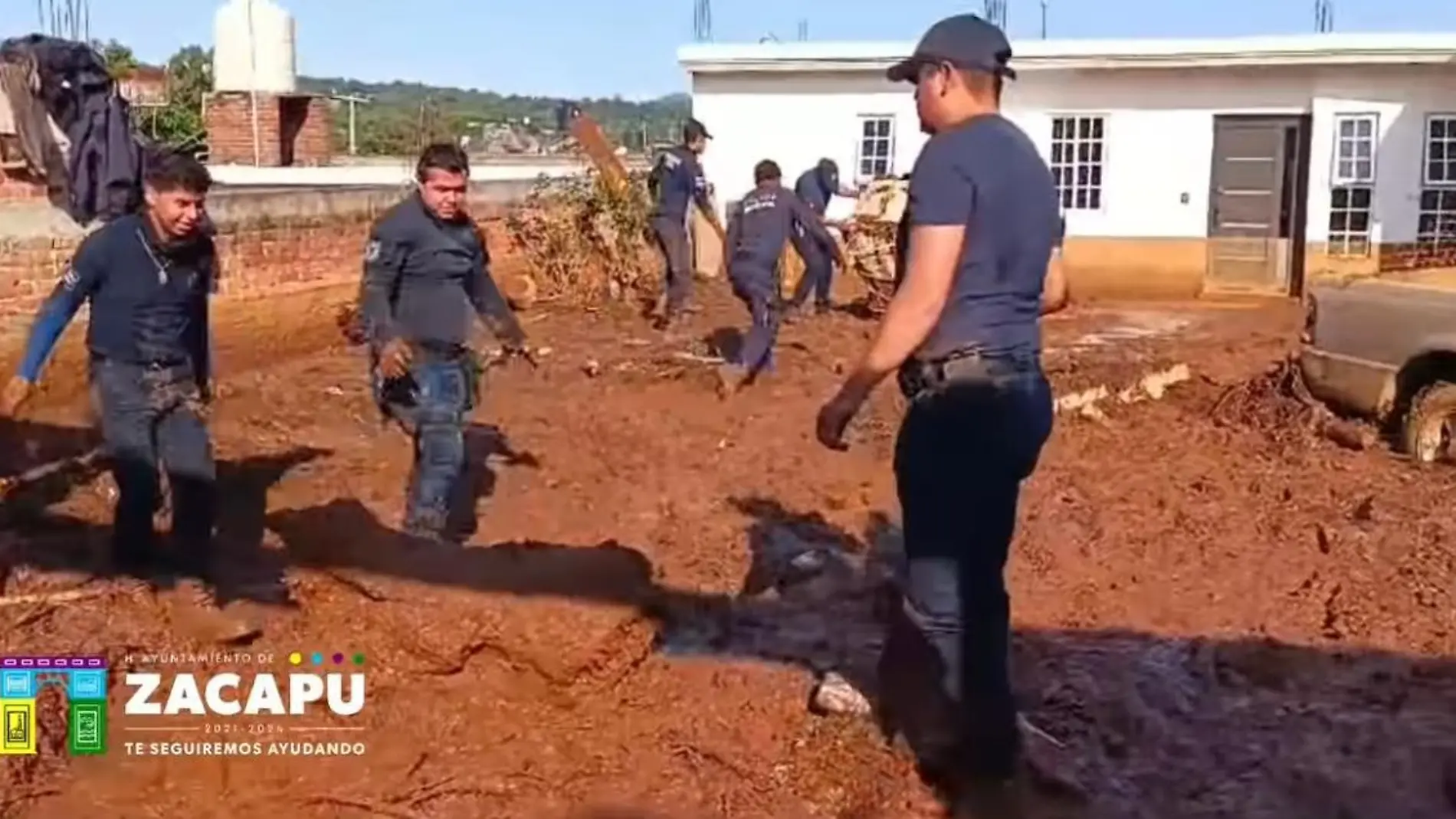 Ayuda en zona afectada de Zacapu